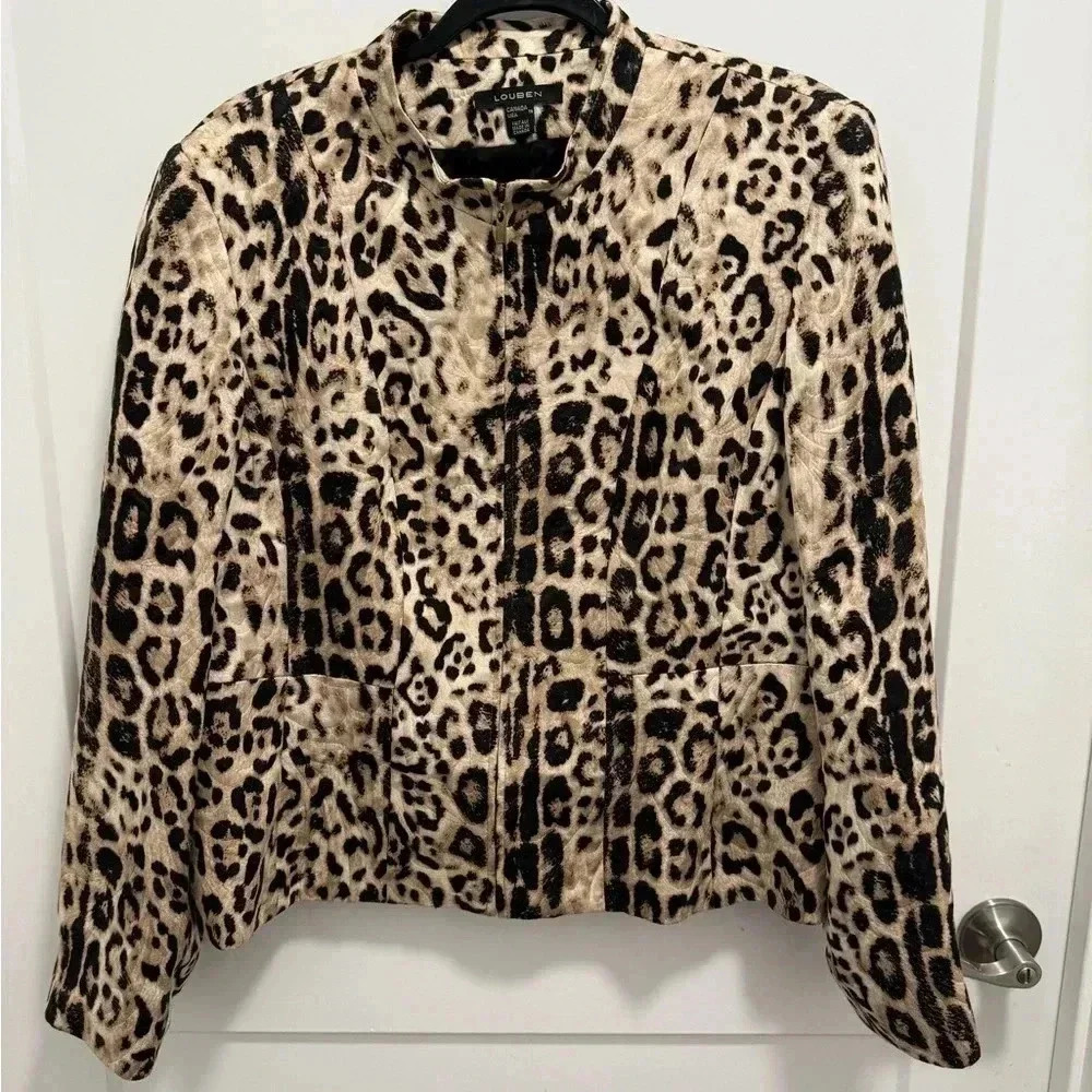 Louben Women's Leopard Print Jacket